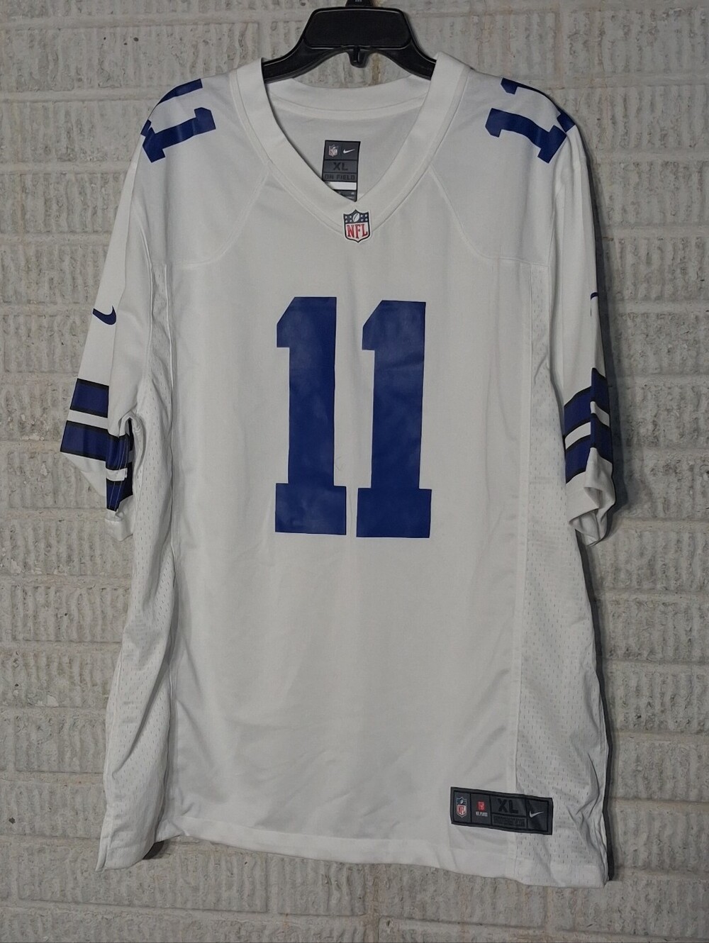 Nike Dallas Cowboys White Football Jersey with Blue #11 Scott Stapp From Creed